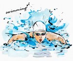 A swimming player